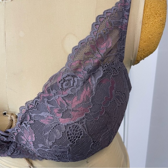 Torrid XO Plunge Push-Up Bra in Muted Violet Purple 42D - Picture 2 of 8